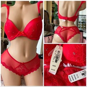 🥰Victoria secret push-up Swarovski bra set
